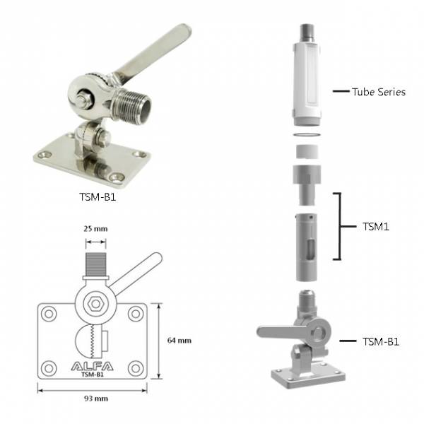 Soporte Marino de la Serie Tube TSM-B1