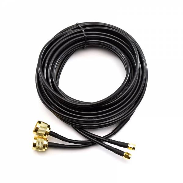 N Male / SMA Male 10m Duplex Gold Cable Coaxial