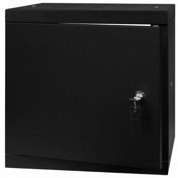 Armario en Rack 10" 6U, 300mm, Puerta Completa, Negro