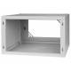 Armario en Rack 19" 6U, 450mm, Puerta de Cristal, Gris