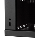 Armario en Rack 19" 6U, 450mm, Puerta Completa, Negro