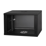 Armario en Rack 19" 6U, 450mm, Puerta Completa, Negro