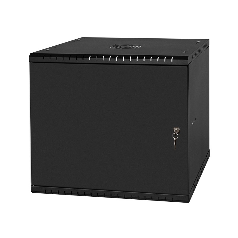 Armario en Rack 19" 9U, 450mm, Puerta Completa, Negro