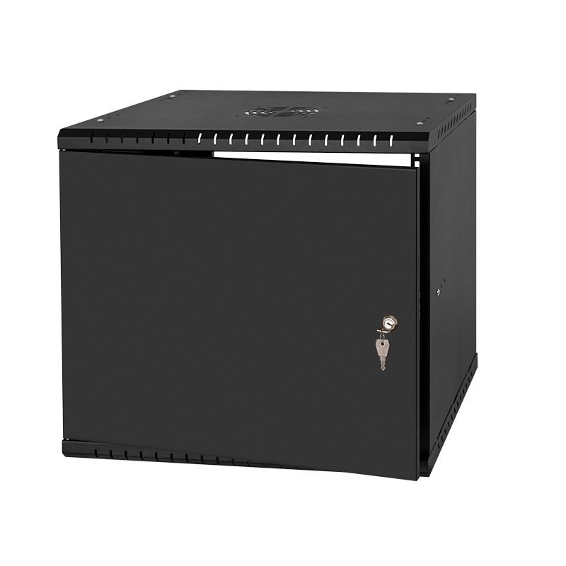 Armario en Rack 19" 9U, 450mm, Puerta Completa, Negro