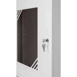 Armario en Rack 19" 9U, 450mm, Puerta de Cristal, Gris