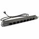 SHUCKO PDU 19" 1U Panel de PVC de diodo de 8 puertos (EU) Enchufe de la EU