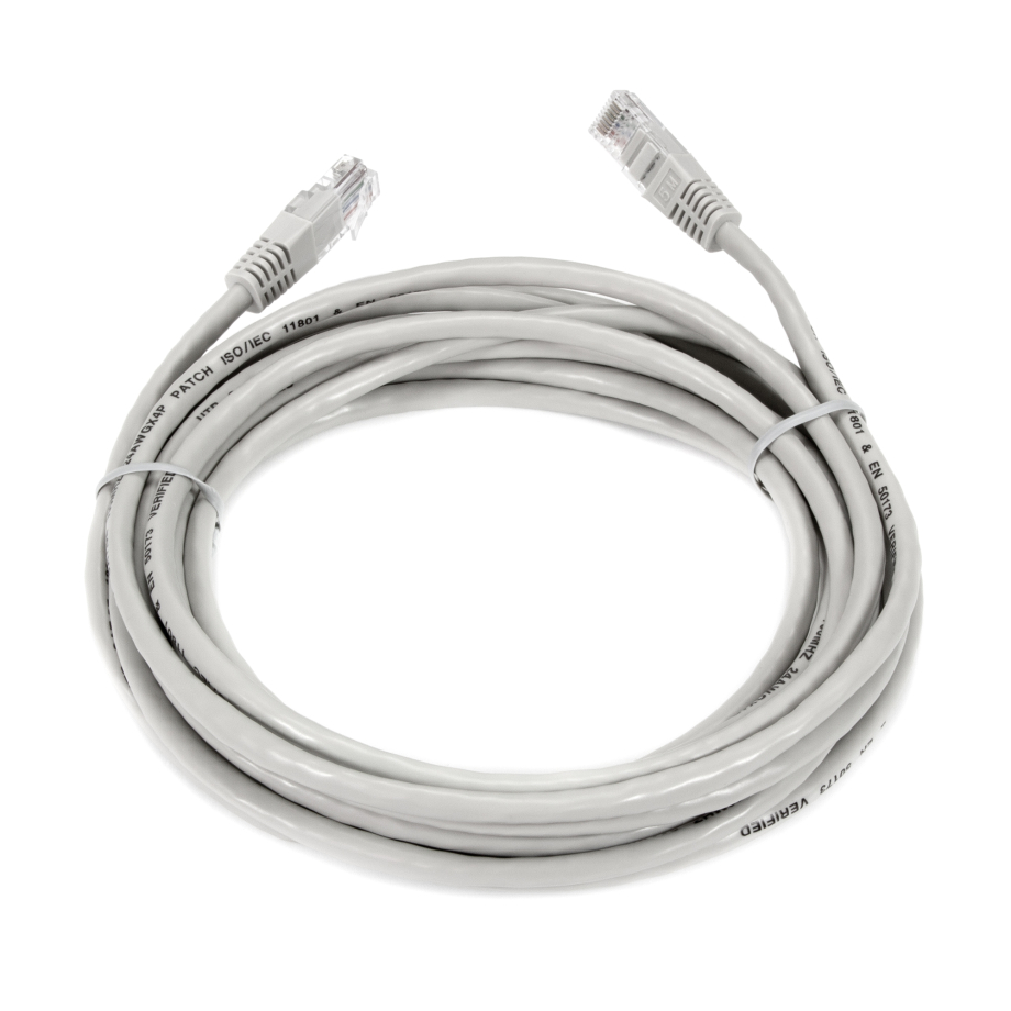 Cable de conexión Cat5e 5m gris