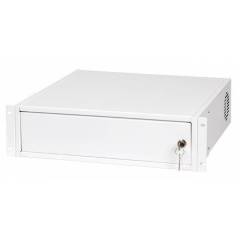 Estuche de Rack 19" 3U, 420mm, Blanco