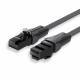 Cable de Conexión Plano UTP Cat6 0.75m negro