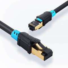 Cable de conexión SSTP Cat6 0.75m negro