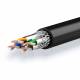 Cable de conexión SSTP Cat6 0.75m negro