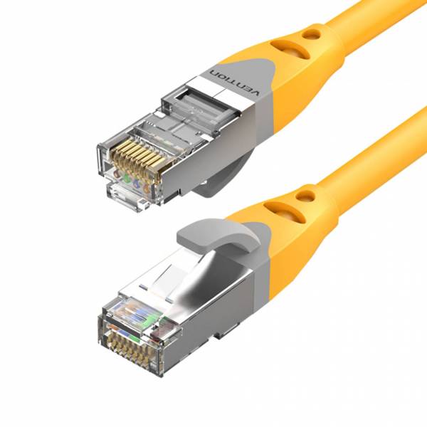 Cable de conexión SSTP Cat6A 0.5m amarillo