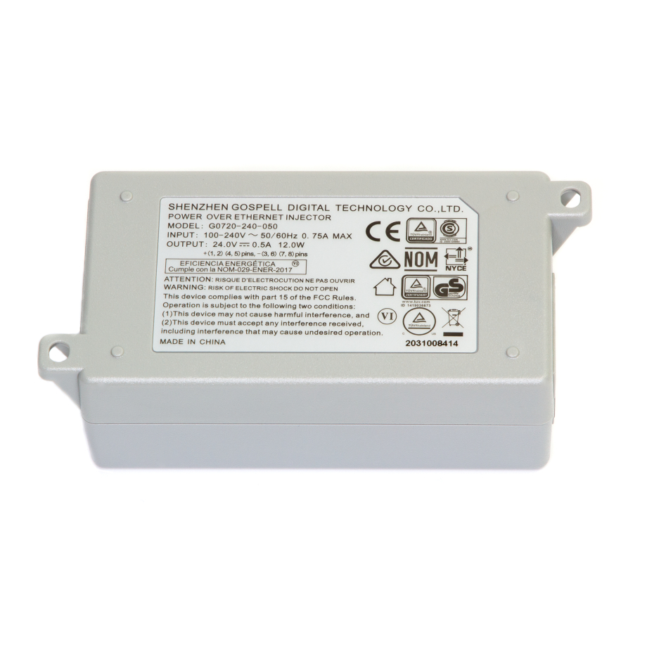 Mimosa Adaptador Gigabit PoE 24V 0.5A