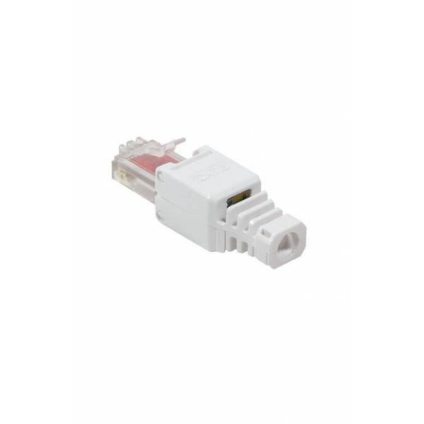 RJ45 Conector Cat6 sin herramienta blanco