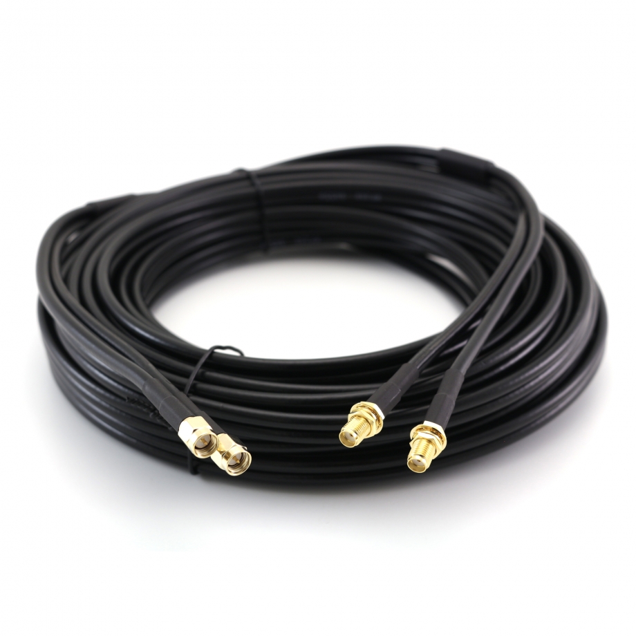 SMA Male / SMA Female 10m Duplex Cable Coaxial