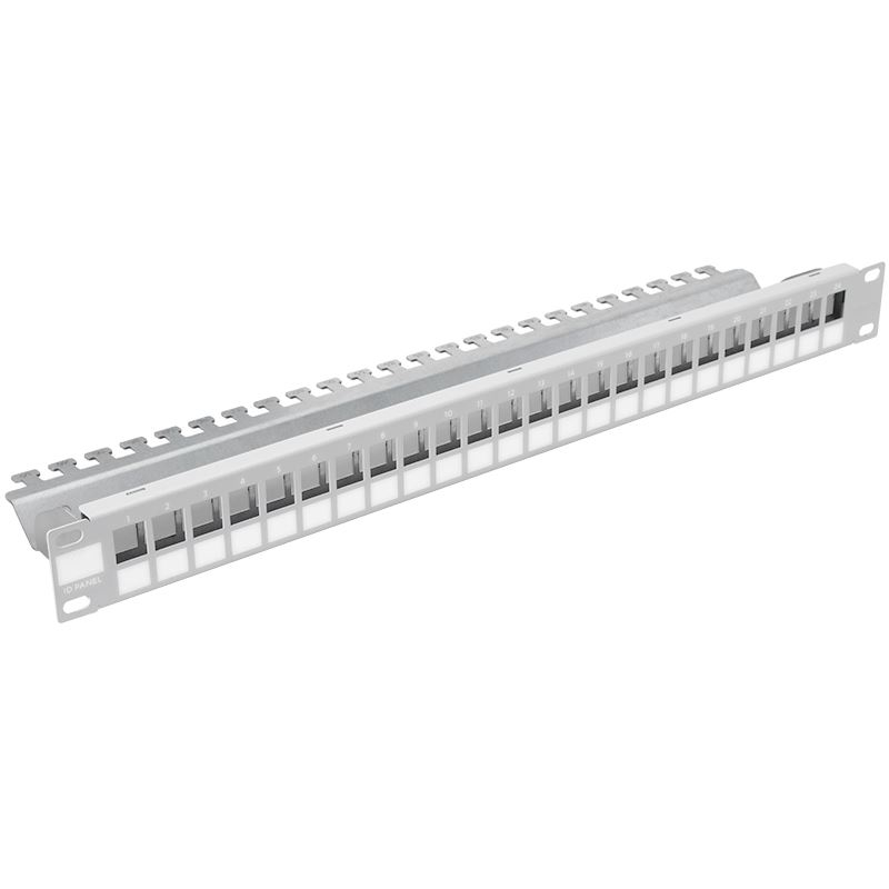 Panel de conexión modular 24-Port 19" 1U gris