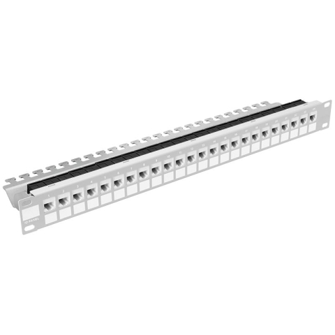 Panel de conexión modular 24-Port 19" 1U gris