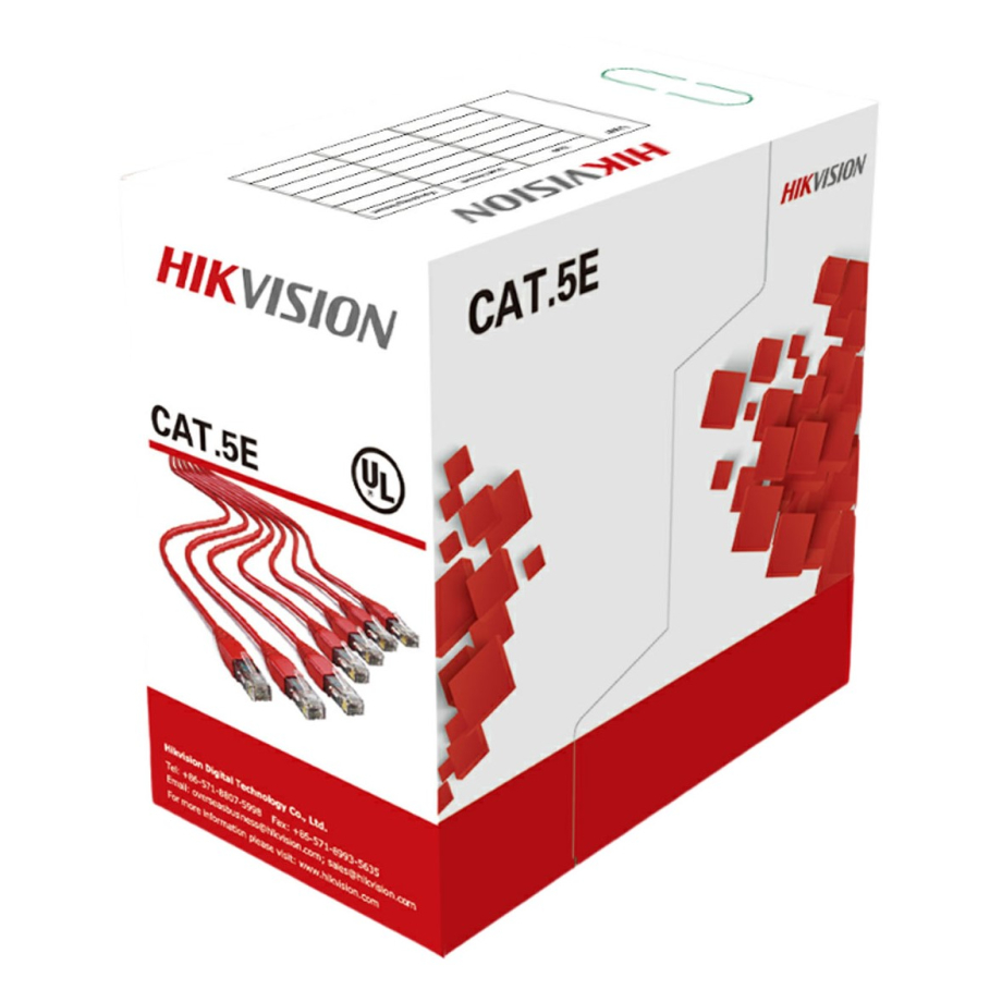 Hikvision CAT5e UTP Cable de red, 305m