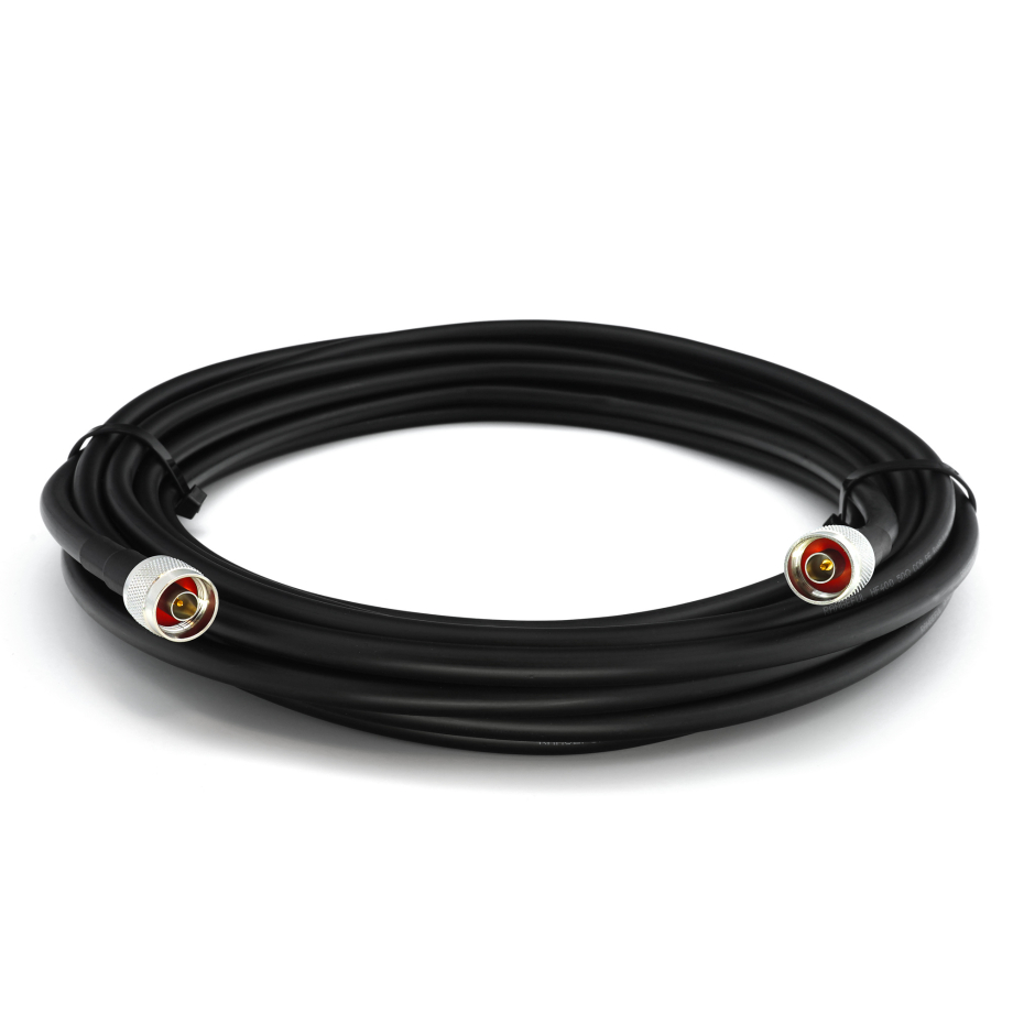 N macho a N macho 2m cable coaxial — elástico HF-400-UF (equivalente a LMR400 UF UltraFlex)