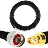 SMA macho a N macho 1m cable coaxial — elástico HF-400-UF (equivalente a LMR400 UF UltraFlex)