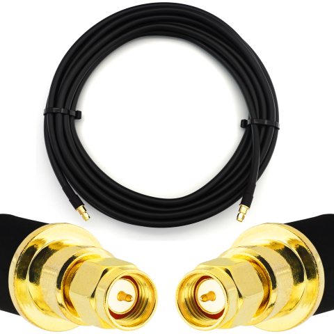 SMA Macho a SMA Macho 1m cable coaxial elástico — equivalente a LMR400 UF UltraFlex