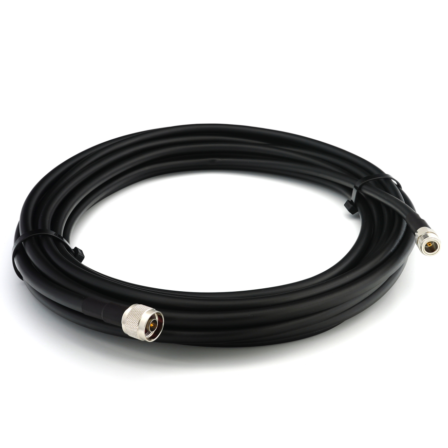 N macho a N macho 30m cable coaxial — elástico HF-400-UF (equivalente a LMR400 UF UltraFlex)