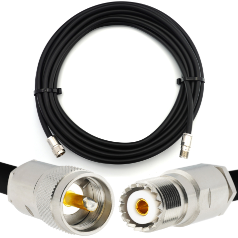 PL259 a SO239 2m UHF CB Radio Cable Coaxial Flexible — LMR400 UF UltraFlex equivalente