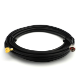 SMA Macho en ángulo recto a N Macho Hex 1m IP67 cable coaxial — elástico HF-400-UF (equivalente a LMR400 UF UltraFlex)