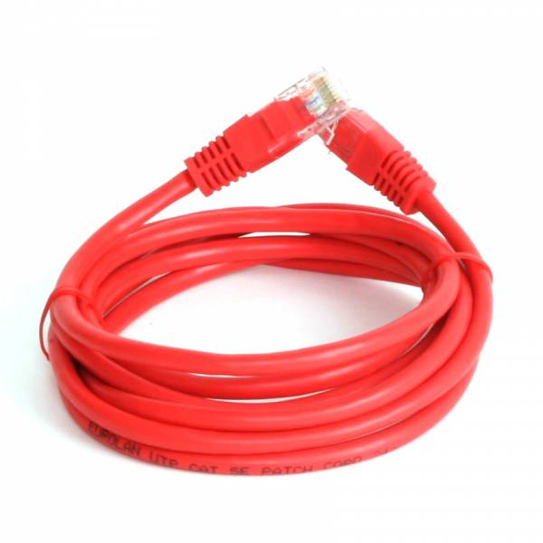 Cable de conexión Cat5e 3m rojo