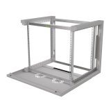 Armario en Rack 19" 9U, 450mm, Puerta de Cristal, Gris