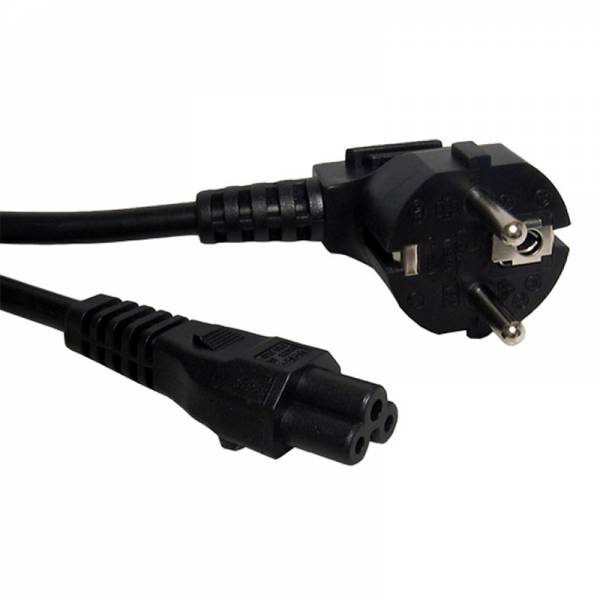 Cable de Alimentación C5 Enchufe EU Negro 65cm